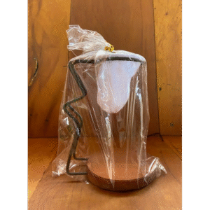 Mini coador esmaltado suporte marrom