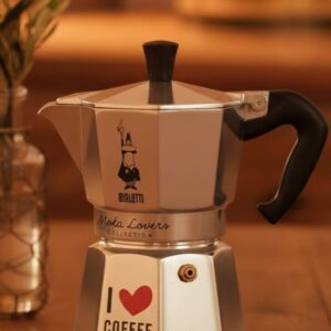 Cafeteira Italiana Bialetti Moka Express – Edição Especial I Love Coffee (3 Xícaras)